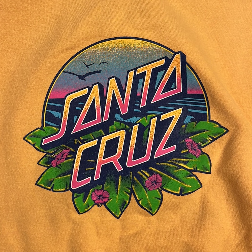 Santa Cruz Contra Dot Pop Hoodie- Med Yellow
